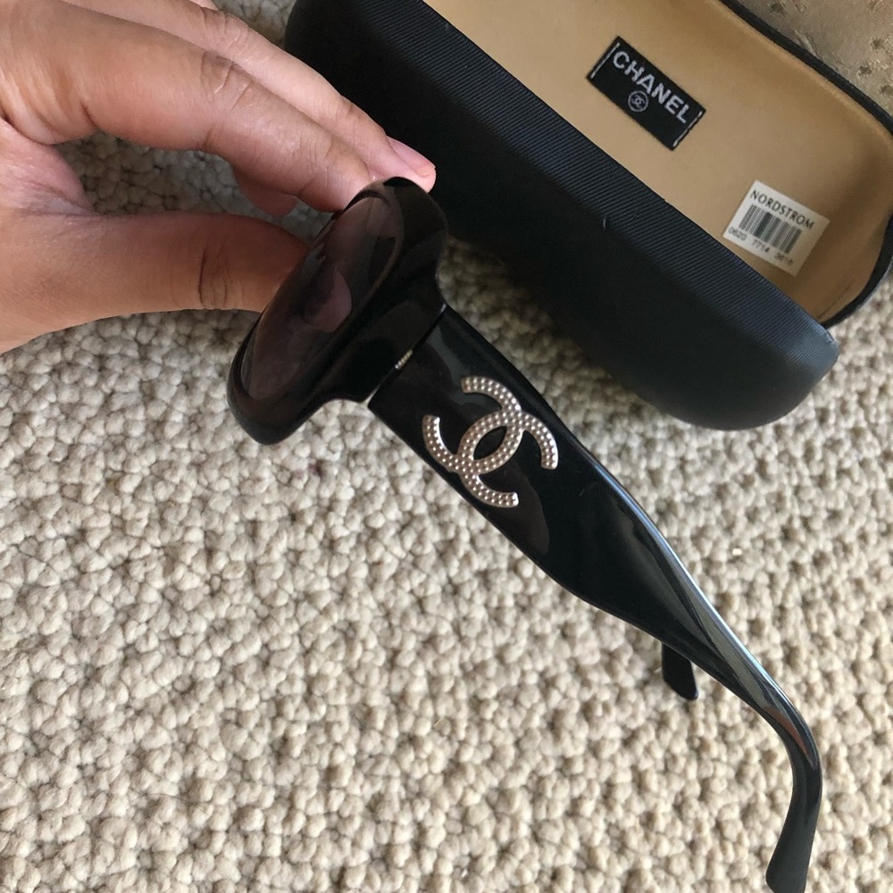 Chanel 5102 Black Large CC Logo Sunglasses